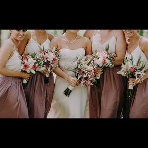 Mauve Chiffon Maxi Skirt (Top Not Included)